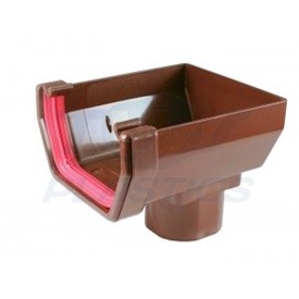 Square Line Brown Stopend Outlet