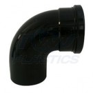 110mm Solvent Weald 90 Single Double Socket Bend Black