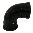 110mm Solvent Weald 90 Degree Double Socket Bend Black