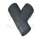 Half Round Grey Downpipe 112 Degree Branch 