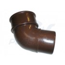 Half Round Brown Downpipe 112 Degree Offset Bend 