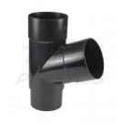 Half Round Black Downpipe 112 Degree Branch 