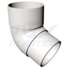 Half Round White Downpipe 112 Degree Offset Bend