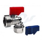 15mm x 3/4” Bent Wash Machine Valve Red/Blue