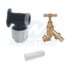20mm MDPE Wall Plate Garden Check Tap Kit
