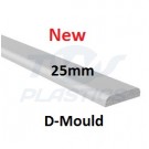 Window Trims 25mm D-Mould x 5m White