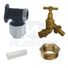 25mm MDPE Wall Plate Garden Tap Kit