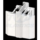 2mm White UPVC H Section Frame Coupler 6m 
