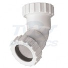 Compression Waste Pipe 32mm 45 degree Obtuse Bend White