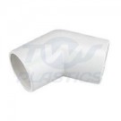 Overflow Waste Pipe 45 degree 21.5 Obtuse Bend White