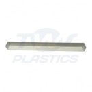 Fascia Corner 600mm Double End White FWXX
