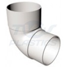 Half Round White Downpipe 90.5 Degree Offset Bend
