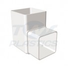 Square Line 90.5 Degree Offset Bend White