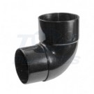Half Round Black Downpipe 90.5 Degree Offset Bend