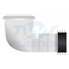 Opella 90 degree Fixed WC Pan Connector