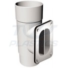 Half Round White Downpipe Access Pipe