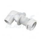 Overflow Waste Pipe Bent Tank Connector 21.5 White