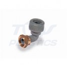 Grey 15mm x 1/2" Bent Tap Connector