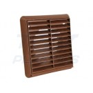 Louvered Vent Terminal Brown 100mm