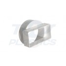 Rectangle Duct To Round Adaptor 100mm White