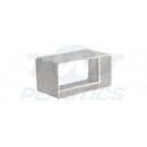 Rectangular Duct Channel Connector White 100mm