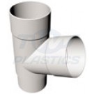 Half Round White Downpipe 112 Degree Branch