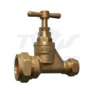 Brass Stopcock 20mm - 15mm
