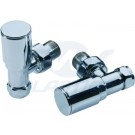 15mm Chrome Plated Angle Radiator Valve