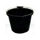 Builders Bucket Black Plastic 12Lt