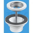 Chroam 1 1/4" Basin Waste Centre Screw Chain & Plug
