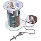1 1/4" Basin Waste Slotted Chrome Chain & Plug 