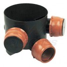 FloPlast D801 3 Inlet 45d 300mm Flexible Man Hole Base 