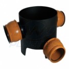 FloPlast D802 3 Inlet 90d 300mm Flexible Man Hole Base 