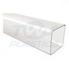 Square Line White 5.5m Down Pipe