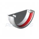 Half Round White External Stopend