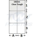  18mm Georgian Clear Tough / Clear Tough Rectangle Lead Sealed Glass Unit