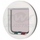 White Glass Fitting Cat Flap