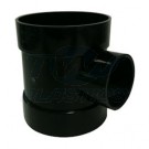110mm Soil Short Boss Pipe 50mm Inlet Black