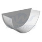 Half Round White Internal Stopend