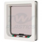 White Large Cat / Small Dog Flap