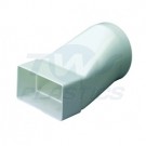 Dormus S100 std offset adaptor round to rect white