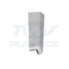 Bull Nose Magnum Fascia Corner 600mm Double End White