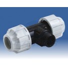 25mm - 3/4" - 25mm MDPE Male Compression Tee