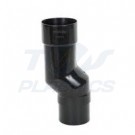 Half Round Black Downpipe Mini Offset