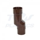 Half Round Brown Downpipe Mini Offset