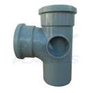 Soil Pipe Push Fit 110mm 90 Degree Branch Double Socket 63mm 2 Bossed