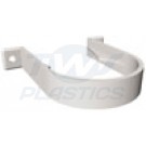 Half Round White Downpipe Stand Off Pipe Clip