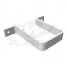 Square Line Pipe Clip White