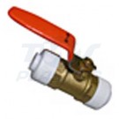 White Compression 15mm Full Bore Brass Lever Valve