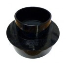 110mm Soil - 68mm Rainwater Downpipe Adaptor (Aquaflow) Black